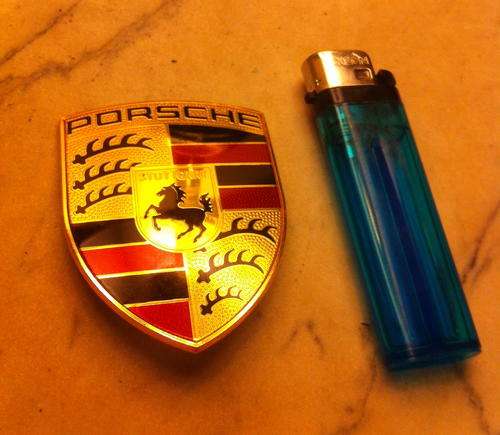Porsche  Red Black Gold HOOD BADGE EMBLEM 997 559 211 01