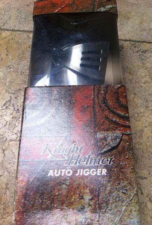 Vintage Knight Helmet Auto Jigger