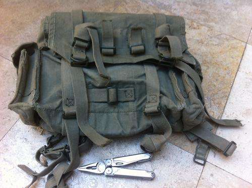 vintage military day bag