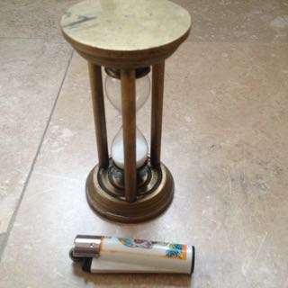 vintage brass egg timer