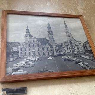 vintage framed wall hanging , Saint Trond , Grand Place
