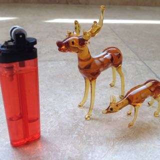 pair of miniature Murano Deers