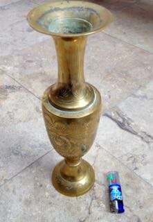 tall brass vase 30cm high