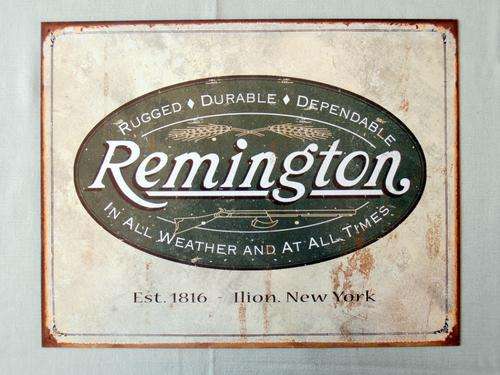 Remington metal sign