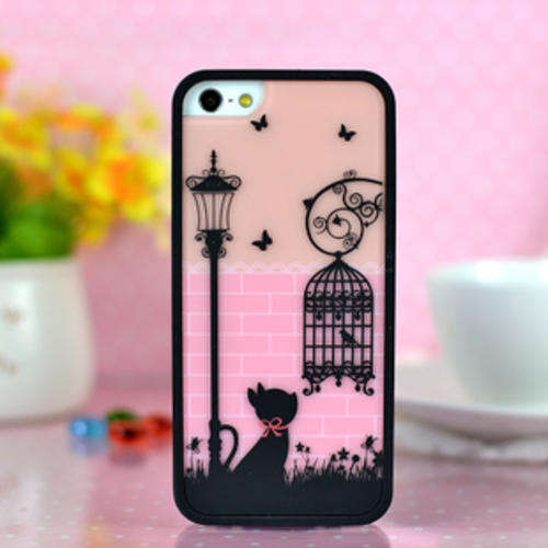 iPhone 4S Cover Polycarbonate Bumper and Back Cover (Black Cat) **Clearance**