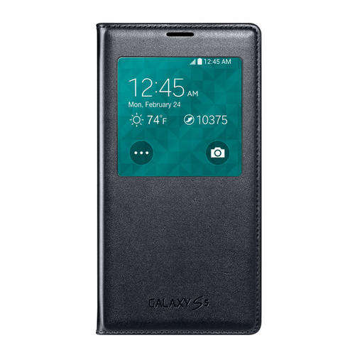 Samsung Galaxy S5 Cover S View Flip Cover I9600 **with NFC chip**- Free Screen Guide *Black*