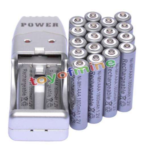 AAA Rechargeable batteries with charger