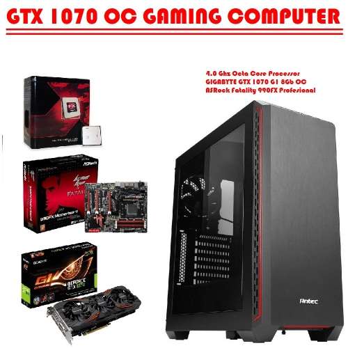 **MONSTER GAMING COMPUTER** 4.0Ghz Octa Core, GIGABYTE GTX 1070 G1 8Gb OC