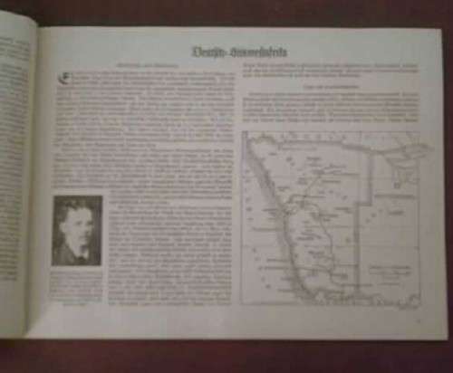 DEUTSCHE KOLONIEN Colonies of Germany 270 cigarette cards mounted in large album. 1936
