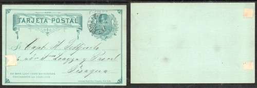 Chile postal stationery post card 1c , used PISAGUA 27 MAY 1898 > Pisagua
