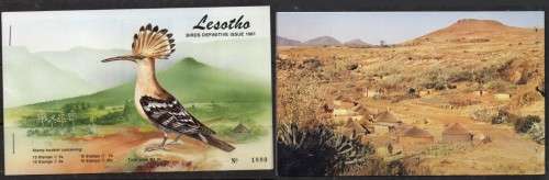 Lesotho: Birds Definitive Issue 1981, Stamp Booklet (10 x 5s, 6s, 7s, 25s). No 1090