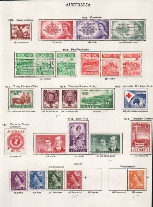 Australia 1936 - 1964, used collection,