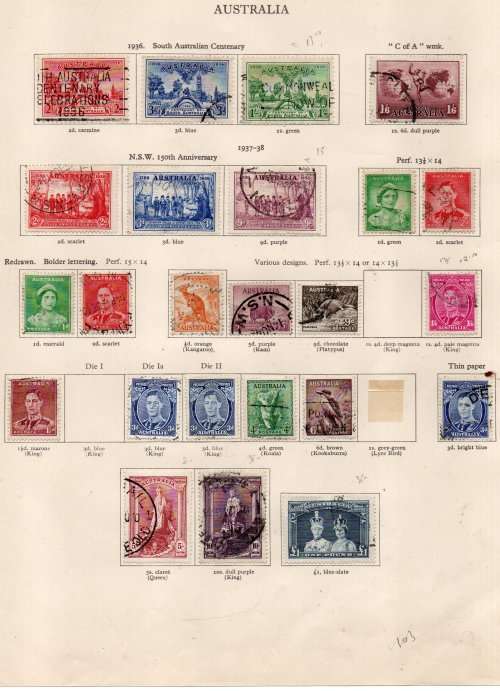 Australia 1936 - 1964, used collection,