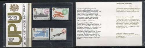 Great Britain EIIR, 1974,U.P.U. official presentation pack