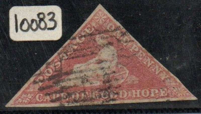 South Africa, CoGH, 1858, 1d rose, triangular, used, toned with certificate