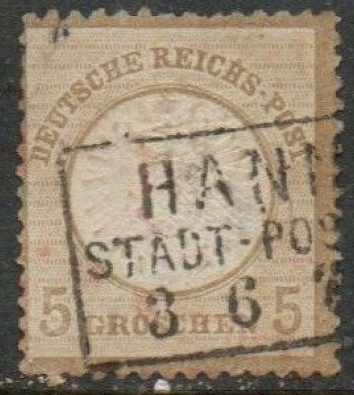 Germany, Eagles, 1872, 5 Gr,brown, large shield, used