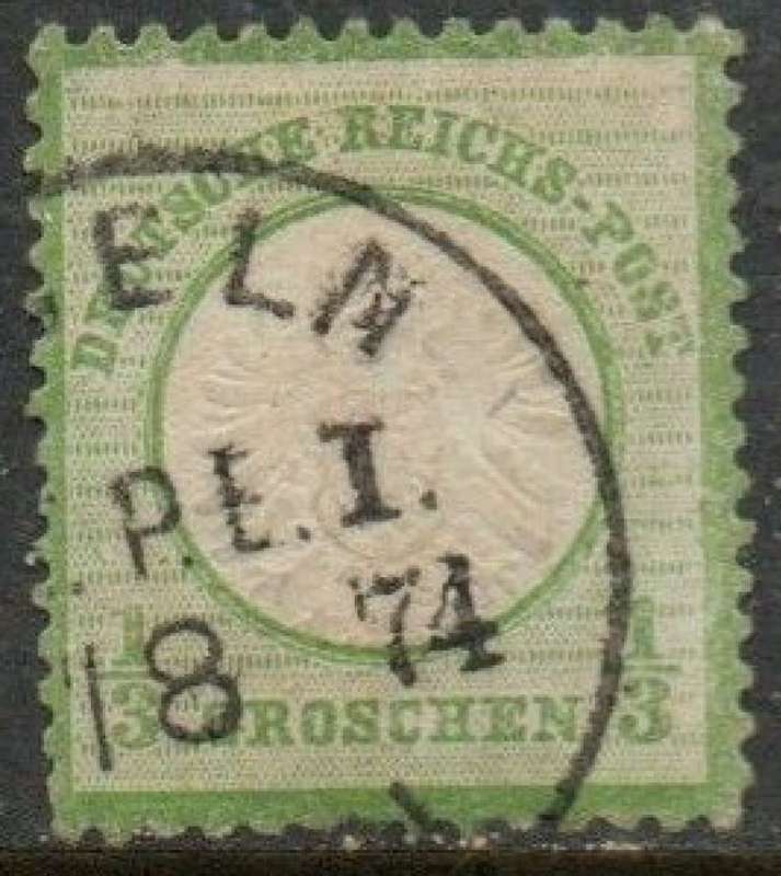 Germany, Eagles, 1872, 1/3 Gr, green, large shield, c.d.s. used