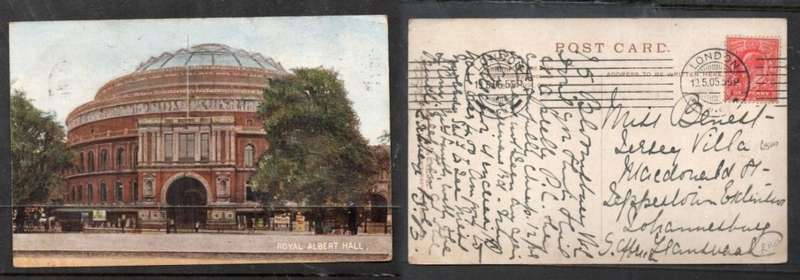 Great Britain EVIIR, Continental style town die - 7 lines, 1st Trial, LONDON W C 11.5.05 c.d.s. on