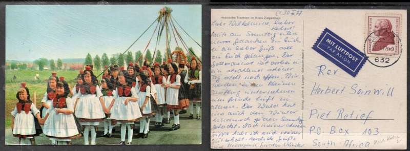 Children, girls, Maypole dancing, used in Germany, 1977 > S.Africa,