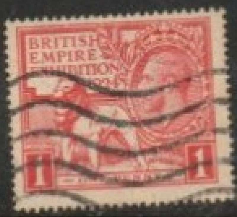 Great Britain, GVR, 1924 Empire Exhibition, 1d, used