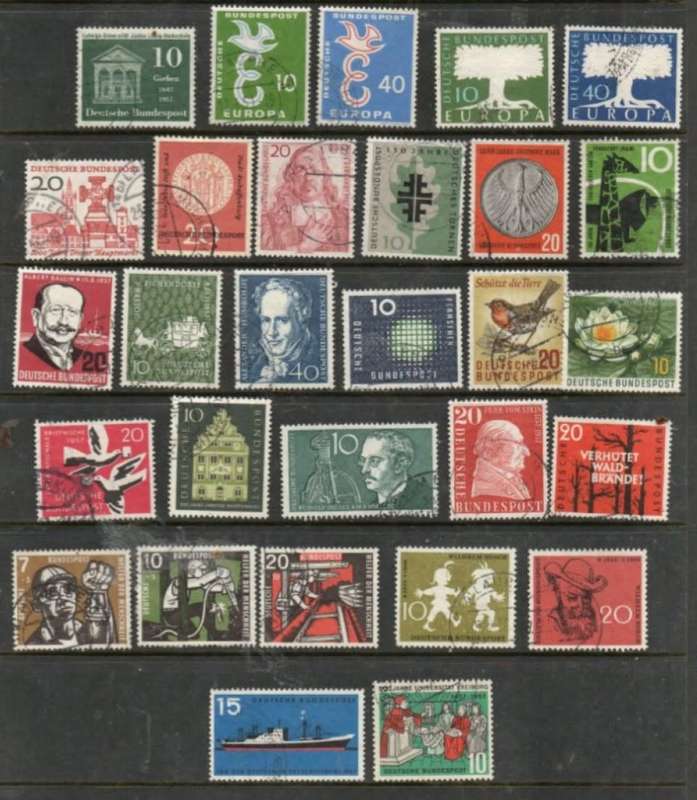 Germany, FRG, 28 used stamps