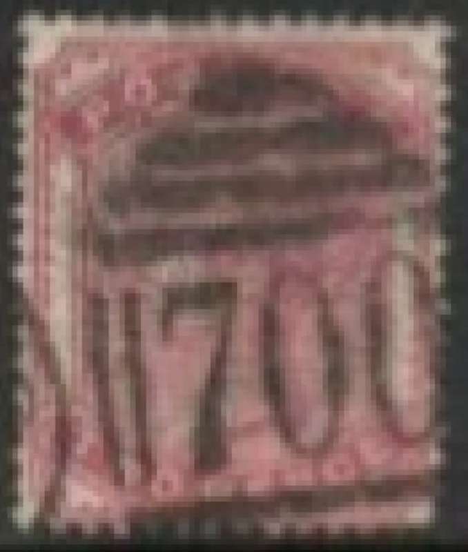 Great Britain, VRI, 1880, 2d, deep rose, used BONC 700 (Sheffield)
