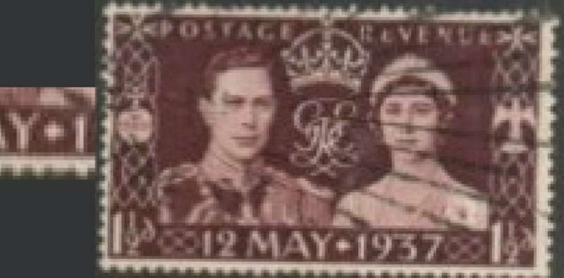 Great Britain, GVIR, 1937 Coronation, Comet flaw, used