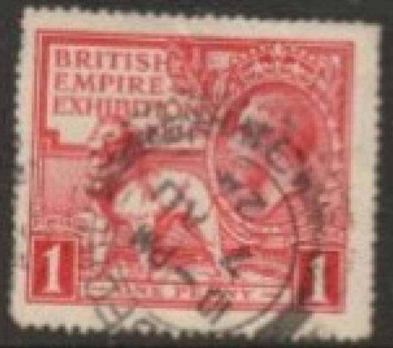 Great Britain, GVR, 1924 Empire Exhibition, 1d, used BRADFORD 7 AU 24 c.d.s.
