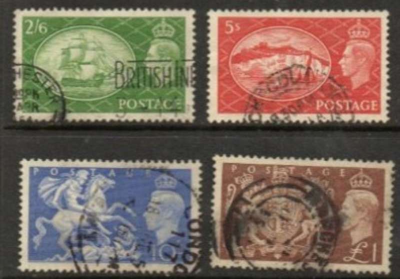 Great Britain, 1951, Festival high values, 2`6, 5/, 10/, £1, used