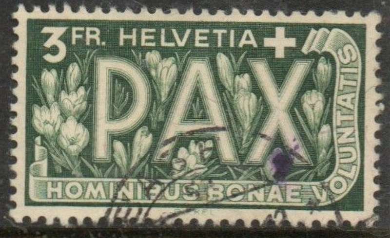 Switzerland, 1945, Peace, 3FR,, used