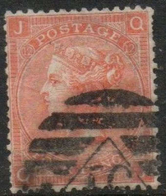 Great Britain, VRI, 1874, 4d vermillion, plate 13, used