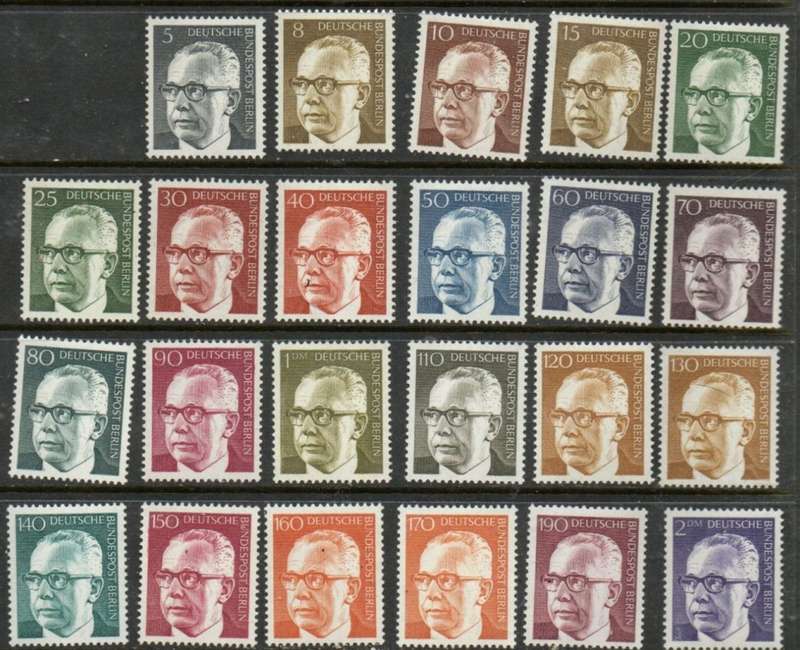 Germany, 1970 > Heinemann, 5pf - 2Mk, MNH **