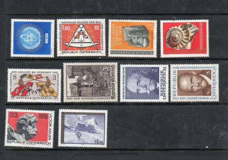 Austria, 1975 - 78, 40 commemmorative stamps MNH **, fine and fresh