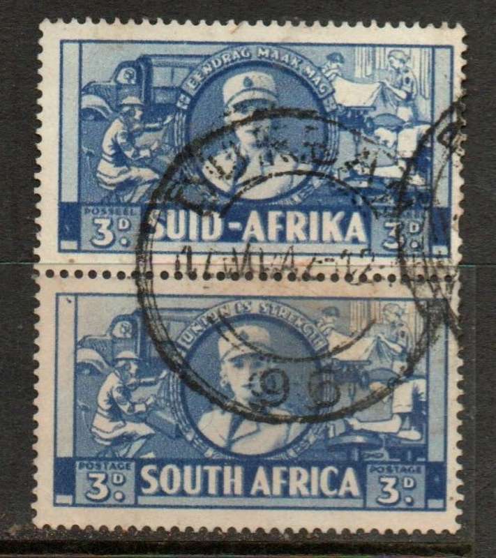 South Africa, 1941, War Effort, 3d vertical pair used