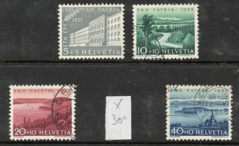 Switzerland, Pro Patria, 1955, set minus 30c, used