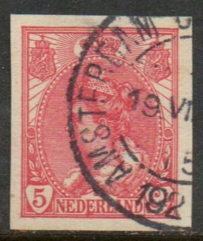 Netherlands, 1923, 5c, imperforate, used