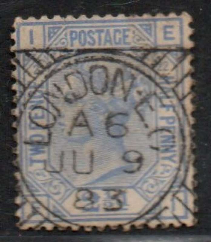Great Britain, VRI, 881, 2 1/2d blue, used LONDON EC A6 JU 9 83 squared c.d.s. (Whitney 8,20, TypeV
