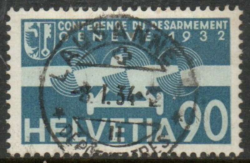 Switzerland, 1932, Disarmament Conference, 90c, used, LAUSANNE-3.1.34 c.d.s.