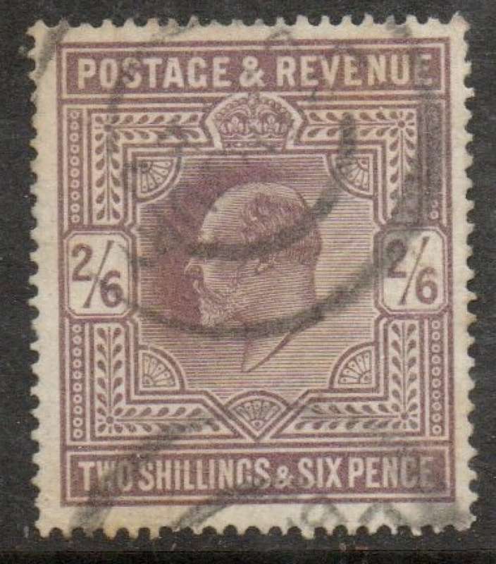 Great Britain, EVIIR, 2`6, used , undated parcels cancellation