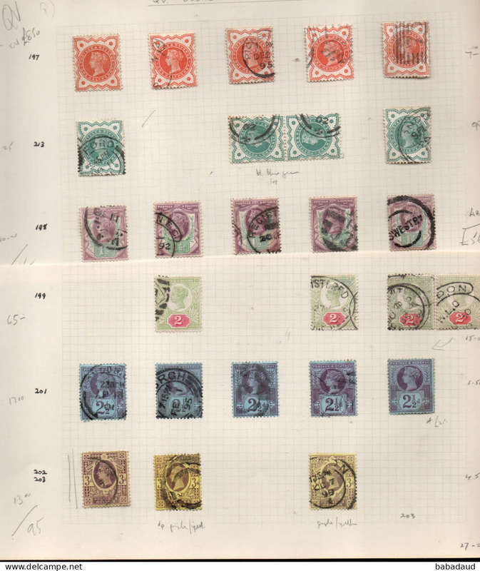 Great Britain, VRI, Jubilee Issue, 45 used stamps, mixed condition, catalogue value +/-£850.00