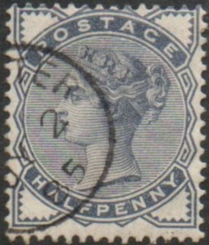 Great Britain, VRI, 1883, 1/2d slate-blue, used