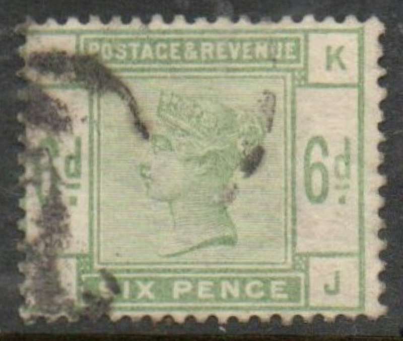 Great Britain, VRI, 1883, 6d dull green , used