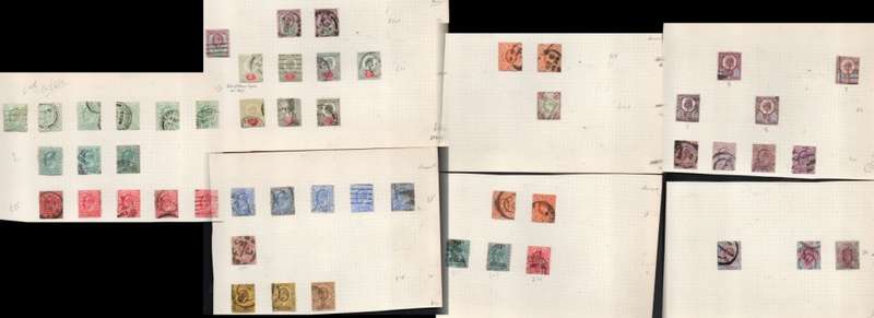 Great Britain,EVIIR, 1902 > Jubilee Issue, 52 used stamps, mixed condition, catalogue value +/-£650