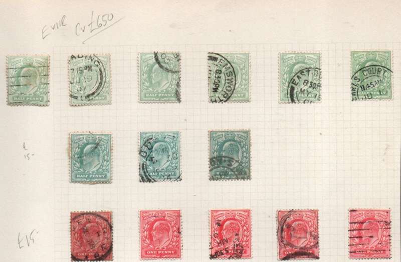 Great Britain,EVIIR, 1902 > Jubilee Issue, 52 used stamps, mixed condition, catalogue value +/-£650