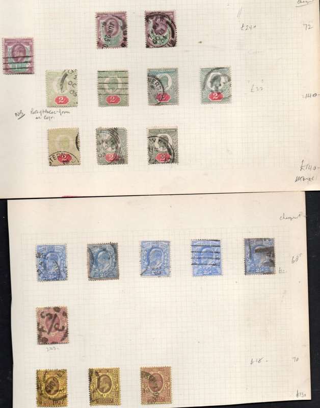 Great Britain,EVIIR, 1902 > Jubilee Issue, 52 used stamps, mixed condition, catalogue value +/-£650