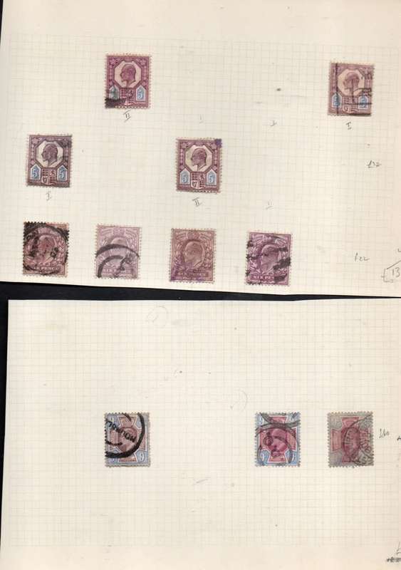 Great Britain,EVIIR, 1902 > Jubilee Issue, 52 used stamps, mixed condition, catalogue value +/-£650