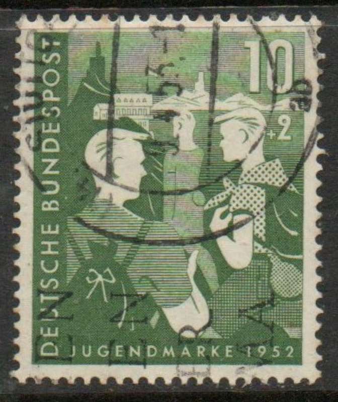 Germany, FRG, 1952 youth, 10+2pf, used