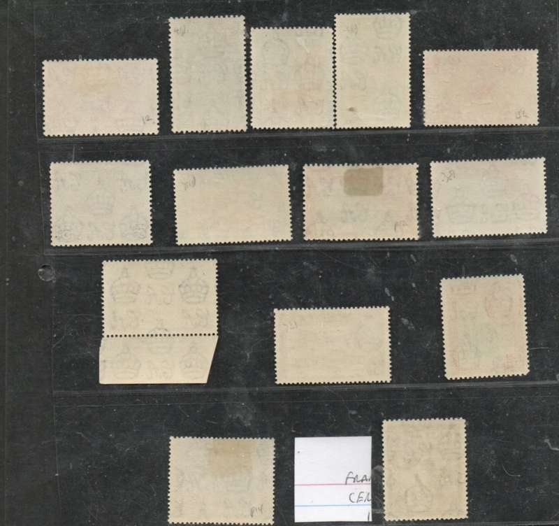 Fiji, GVIR, 1938 > definitives, 1/2d - 1`6, (ex 2d,5 1/2d, 8d,), includes 6d scarce shade) MH *