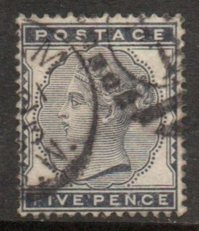 Great Britain, VRI, 1881, 5d indigo, used