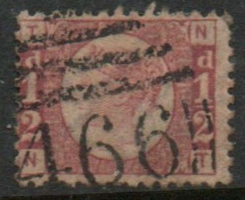 Great Britain, VRI, 1/2d, plate 8, used